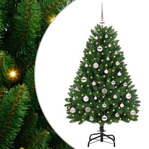vidaXL Umjetno božićno drvce Zelena 120 cm PVC i metal