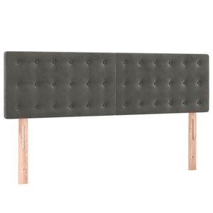 vidaXL Uzglavlja tamnosiva 144x5x78/88 cm bar&scaron;unasta