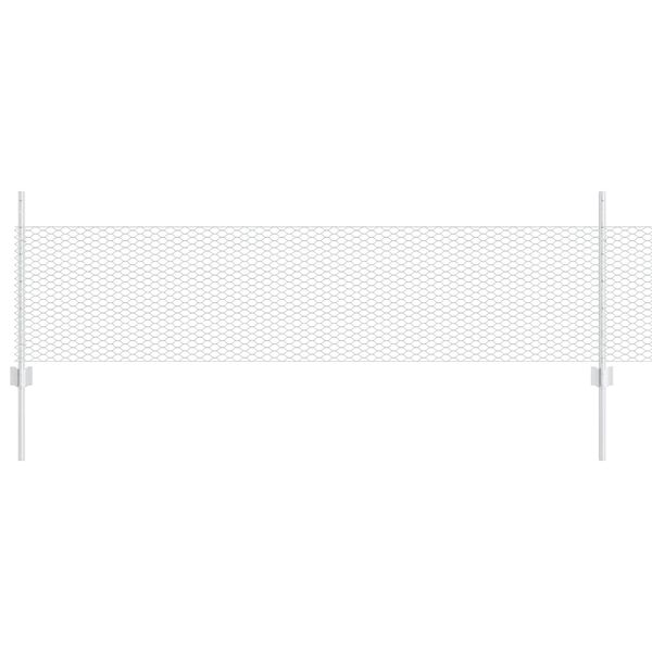 vidaXL Ograda i stup Srebrno 0,5 x 10 m Čelik