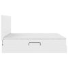 vidaXL Krevet s prostorom za pohranu s LED-om s pohranom Čista bijela
