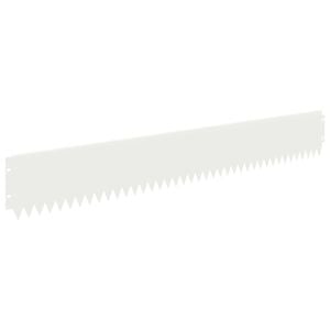 vidaXL Ograda oko Travnjaka 30 pcs 103 x 15 cm Čelik Bijela