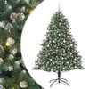 vidaXL Umjetno božićno drvce Zelena 210 cm PVC, Plastika i Čelik