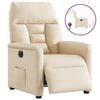 vidaXL Električni naslonjač bež od mikrovlakana