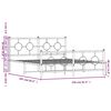 vidaXL Metalni okvir kreveta uzglavlje i podnožje crni 150x200 cm
