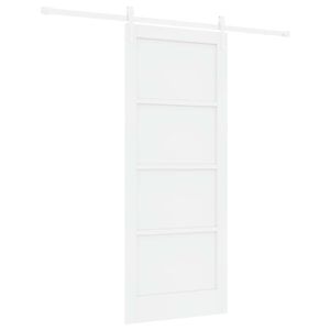 vidaXL Klizna vrata ORKDAL 83 x 202 cm Masivna borovina Bijela