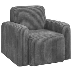 vidaXL Fotelja Svjetlosiva Kord