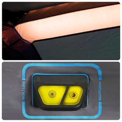vidaXL Obiteljski šator LED za 6 osoba svjetloplavi brzo otpuštanje
