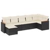 vidaXL 7-dijelni set vrtnih sofa od poliratana s jastucima crni