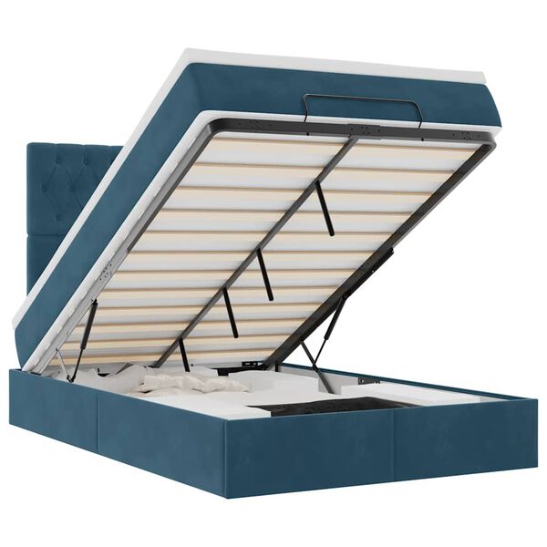 vidaXL Okvir kreveta s madracima tamnoplavi 120x200 cm bar&scaron;unasti