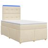 vidaXL Boxspring krevet s madracem Krem 120 x 200 cm Tkanina