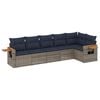 vidaXL 6-dijelni set vrtnih sofa od poliratana s jastucima sivi