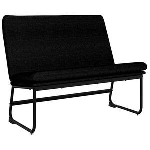 vidaXL Klupa crna 100 x 75 x 76 cm od tkanine