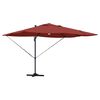 vidaXL Kantilever Roma Parasol Crvena i Crna 352 x 251 x 265 cm