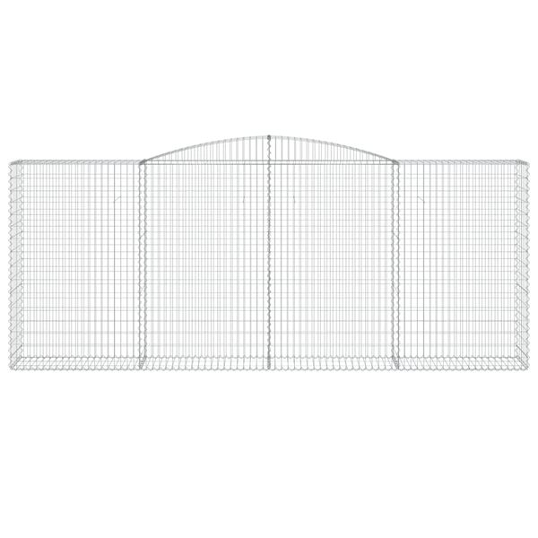 vidaXL Lučne gabionske košare 2 kom 400x30x160/180cm pocinčano željezo