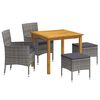 vidaXL 5-dijelni vrtni blagovaonski set sivi