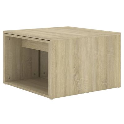 vidaXL 3-dijelni set uklapajućih stolića boja hrasta 60x60x38cm drveni