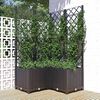 vidaXL Vrtna sadilica s re&scaron;etkom crna 80 x 80 x 136 cm PP