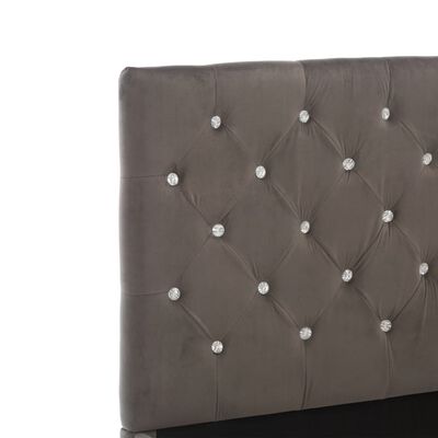 vidaXL Okvir za krevet sivi baršunasti 100 x 200 cm