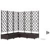 vidaXL Vrtna saksija 5 pcs Smeđa 120 x 120 x 126 cm Plastika