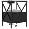 vidaXL Noćni ormar Crni hrast 41,5 x 40,5 x 55 cm Konstruirano drvo