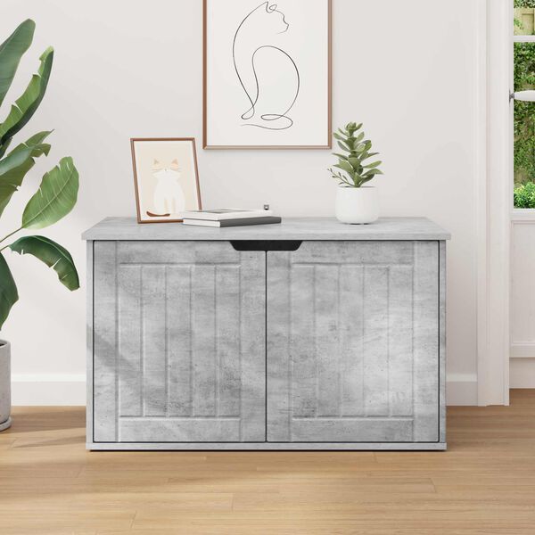 vidaXL Mačja Kuća Beton 85 x 55 x 50,5 cm Konstruirano drvo