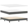vidaXL Boxspring krevet s madracem Tamno siva 180 x 200 cm tkanina