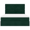 vidaXL Otomanski krevet s madracima&LED tamnozeleni 140x200cm bar&scaron;un
