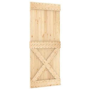 vidaXL Klizna vrata NARVIK Prirodna i crna 85 x 210 cm (213,5 cm)