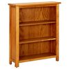 vidaXL Biblioteka od masivne hrastovine s 3 police 70 x 22,5 x 82 cm