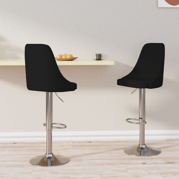 vidaXL Barski stolci od tkanine 2 kom crnitamno