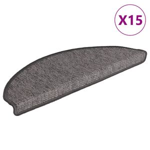 vidaXL Prostirke za stepenice 15 kom 65x21x4 cm bež i sive poluokrugle velike
