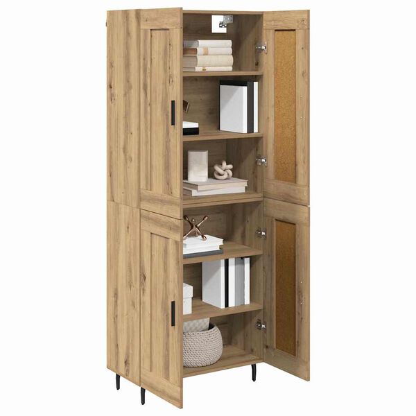 vidaXL Highboard 2 pcs Umjetnički hrast Konstruirano drvo
