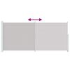 vidaXL Uvlačiva bočna tenda za terasu 220 x 500 cm siva
