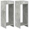 vidaXL Stalak za biljke s policom 2 pcs Betonsko Siva 30 x 30 x 80 cm