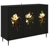 vidaXL Kreveta BREMEN Crni hrast 102 x 33 x 76 cm Konstruirano drvo