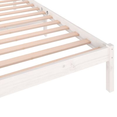 vidaXL Okvir za krevet od masivne borovine 100 x 200 cm bijeli