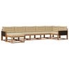 vidaXL Set vanjskih sofa s jastukom 7 pcs Prirodna i bež