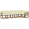 vidaXL Set vanjskih sofa s jastukom 6 pcs Prirodna i krem