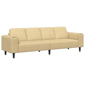 vidaXL Tkaninska sofa s jastukom Siva zelena 208 cm Baršunasta tkanina