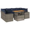 vidaXL 7-dijelni set vrtnih sofa sivi od poliratana