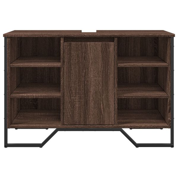 vidaXL Kupaonski ormarić za umivaonik boja hrasta 91x35x60 cm drveni