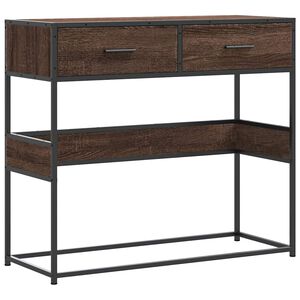 vidaXL Konzolni stol boja hrasta 90x35x80 cm konstruirano drvo