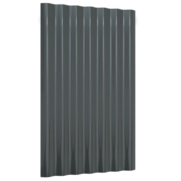 vidaXL Krovni paneli 36 kom pocinčani čelik antracit 60 x 36 cm