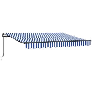 vidaXL Skrovita tenda Plava 250 x 200 cm tkanina