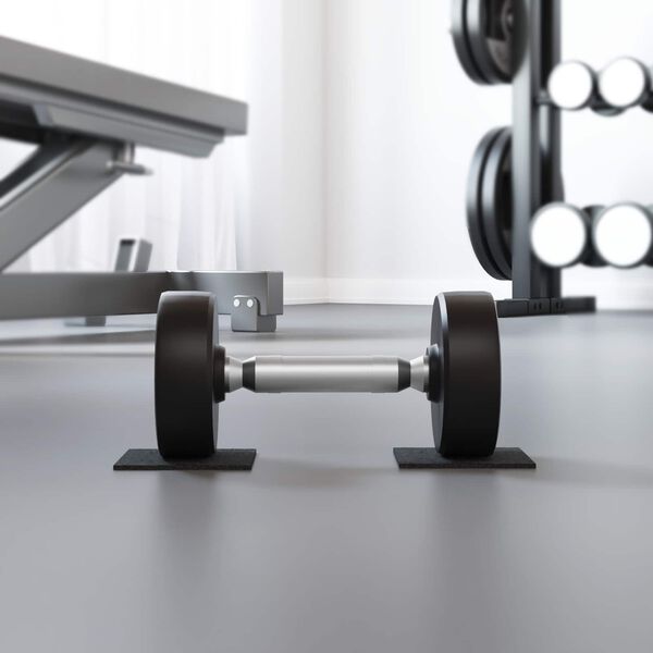 vidaXL Gumenasti granulatni vanjski pod Crna 9 x 9 x 0,3 cm Guma