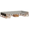 vidaXL Set vanjskih sofa s jastukom 11 pcs Prirodna i svijetlo siva
