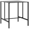 vidaXL Barski stol crni 100x100x110 cm od čelika obloženog prahom