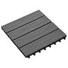 vidaXL Pločice za decking 3D Dizajn 11 kom. Sivi 30 x 30 cm WPC