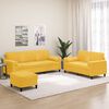 vidaXL 3-dijelni set sofa s jastucima žuti bar&scaron;unasti