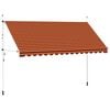 vidaXL Tenda na ručno uvlačenje 400 cm narančasto-smeđa